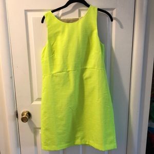 neon yellow j. Crew Factory dress NWT